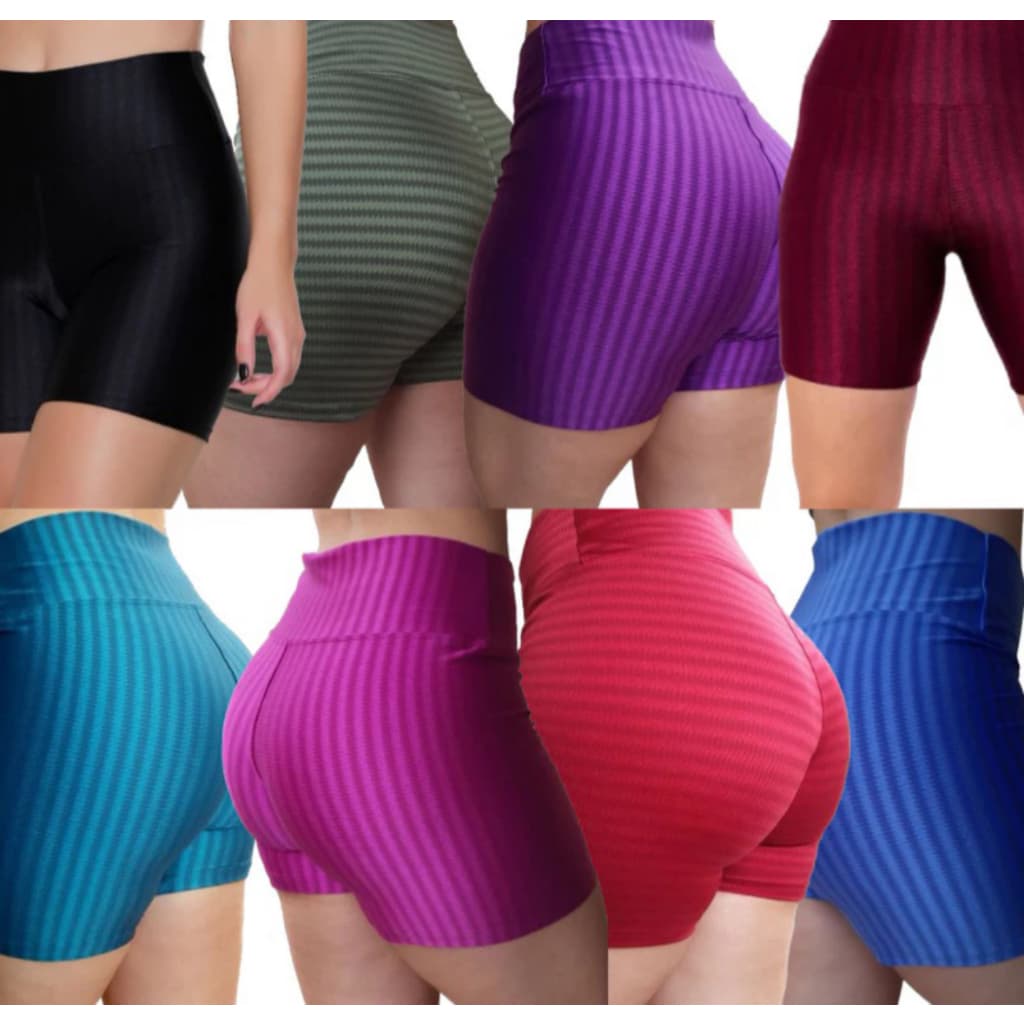 Short Legging 3d Feminino Esporte Cintura Alta Academia P ao G3