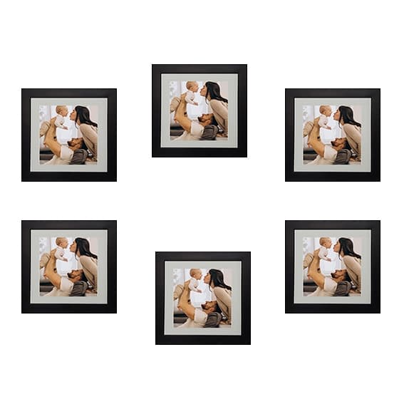 Kit com 06 Porta Retrato 15X15 com Paspatur para foto 10X10 - com vidro