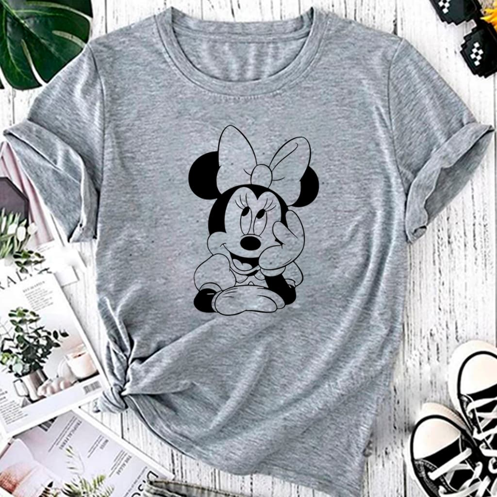 T-shirt Blusa Linda Mickey Minnie Mouse Fofa Camiseta Feminina Camisa