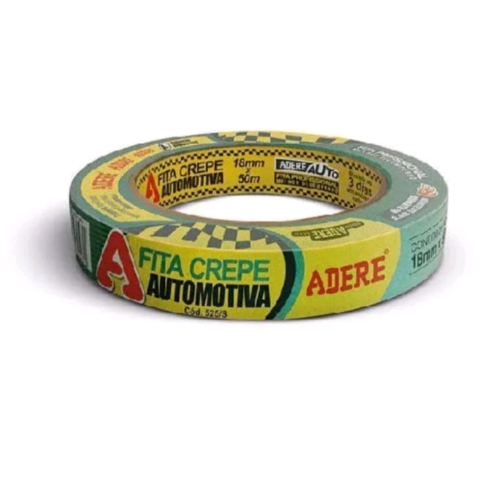Fita Adere 18CM x 50M Automotiva Verde 3 UNIDADES