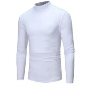 Camisa Masculina Estilo Inverno Manga Longa Gola Alta com Proteção UV