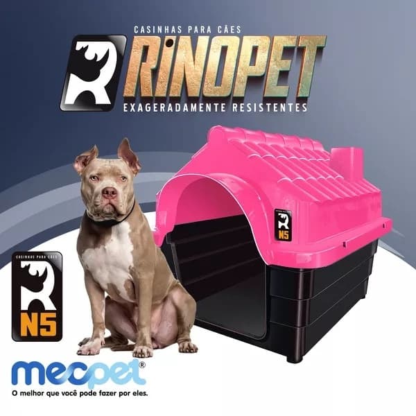 Casinha Numero 5 Desmontável Mecpet - Casa Para Cachorros Casa Plástica Com Proteção Raios UV