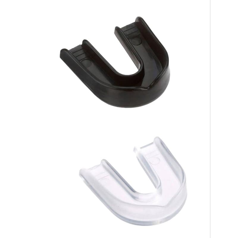 kit 2 Mordedores Protetor Bucal Moldável Simples ( Preto  / Transparente )