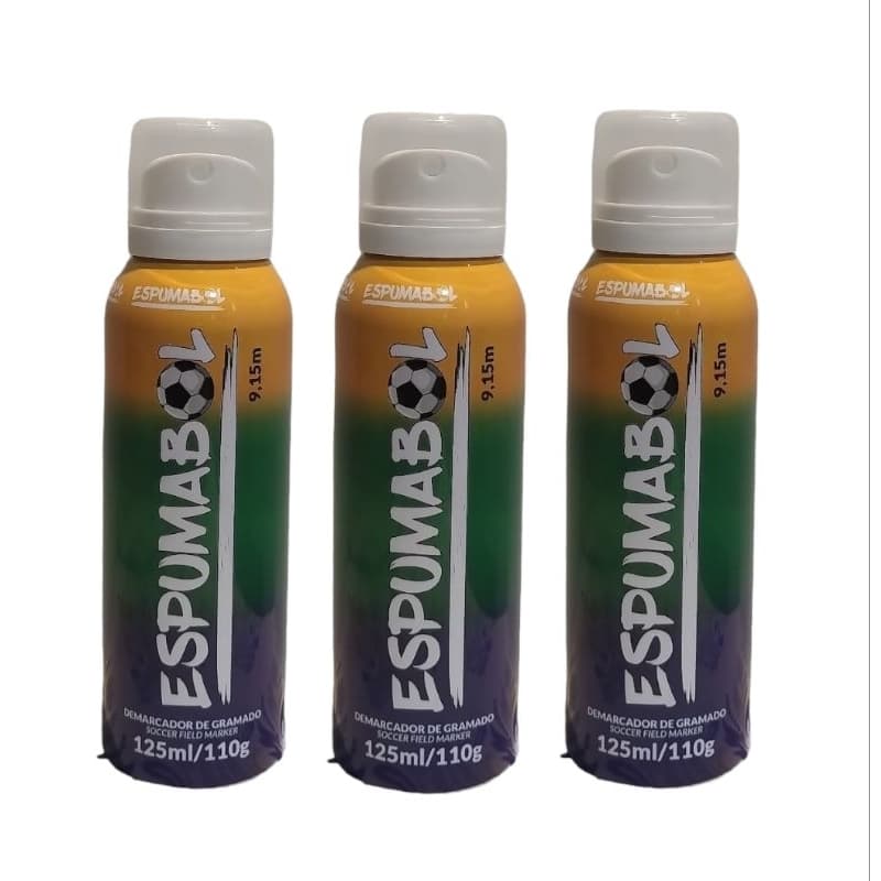 kit 3 Spray Espumabol Marcador de Faltas P/ Arbitro