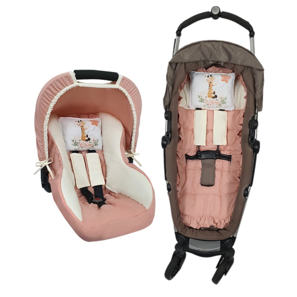Capas para Bebe Conforto + Capa de Carrinho (serve moisés) + 2 Almofadinhas - SLIM POP