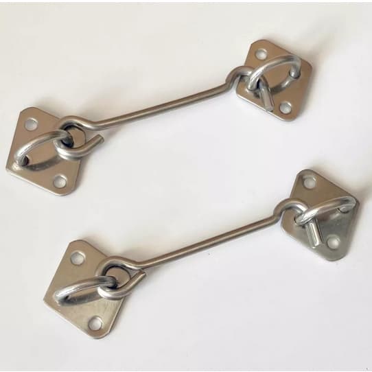 Fecho Trava tipo Aldrava  Aço Inox 75mm p/ Porta Janela - 1, 2 e 3 unidades