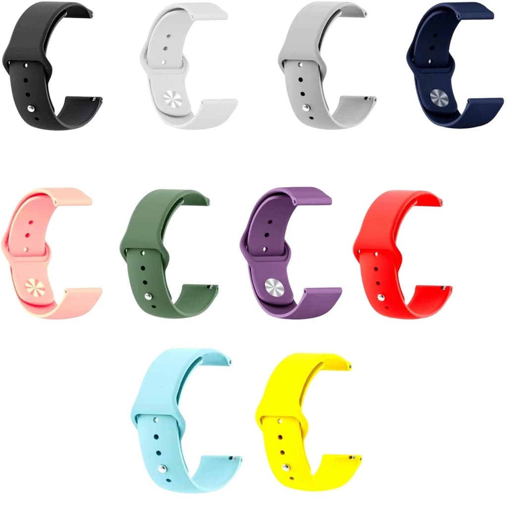 Pulseira Lisa Silicone sport para Smartwatch 20mm/22mm