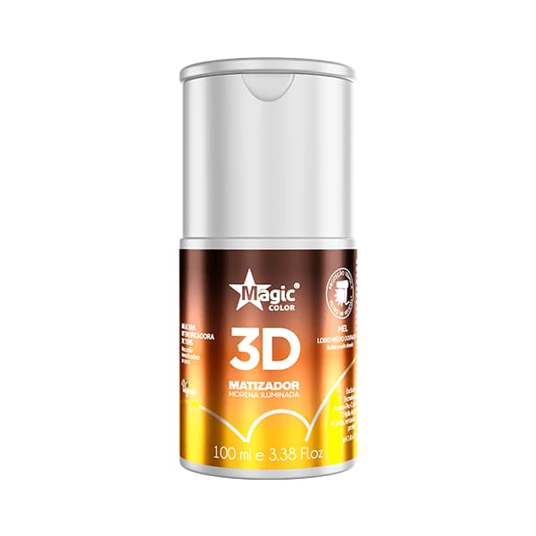 Magic Color Gloss 3D Mini Matizador Morena Iluminada Mel 100ml - Efeito Loiro Médio Dourado