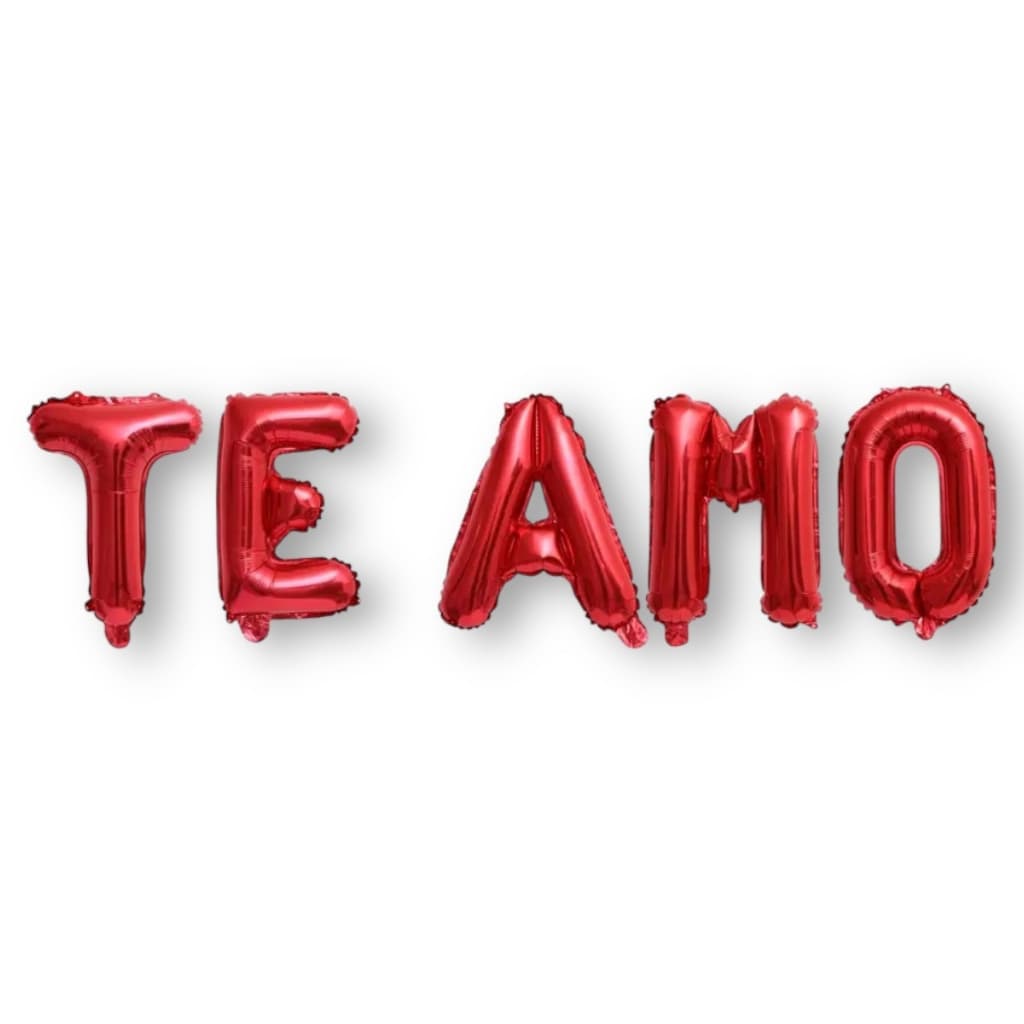 Balão Metalizado Letra Te Amo 16 Polegadas 40cm Dia dos Namorados Mãe Casamento