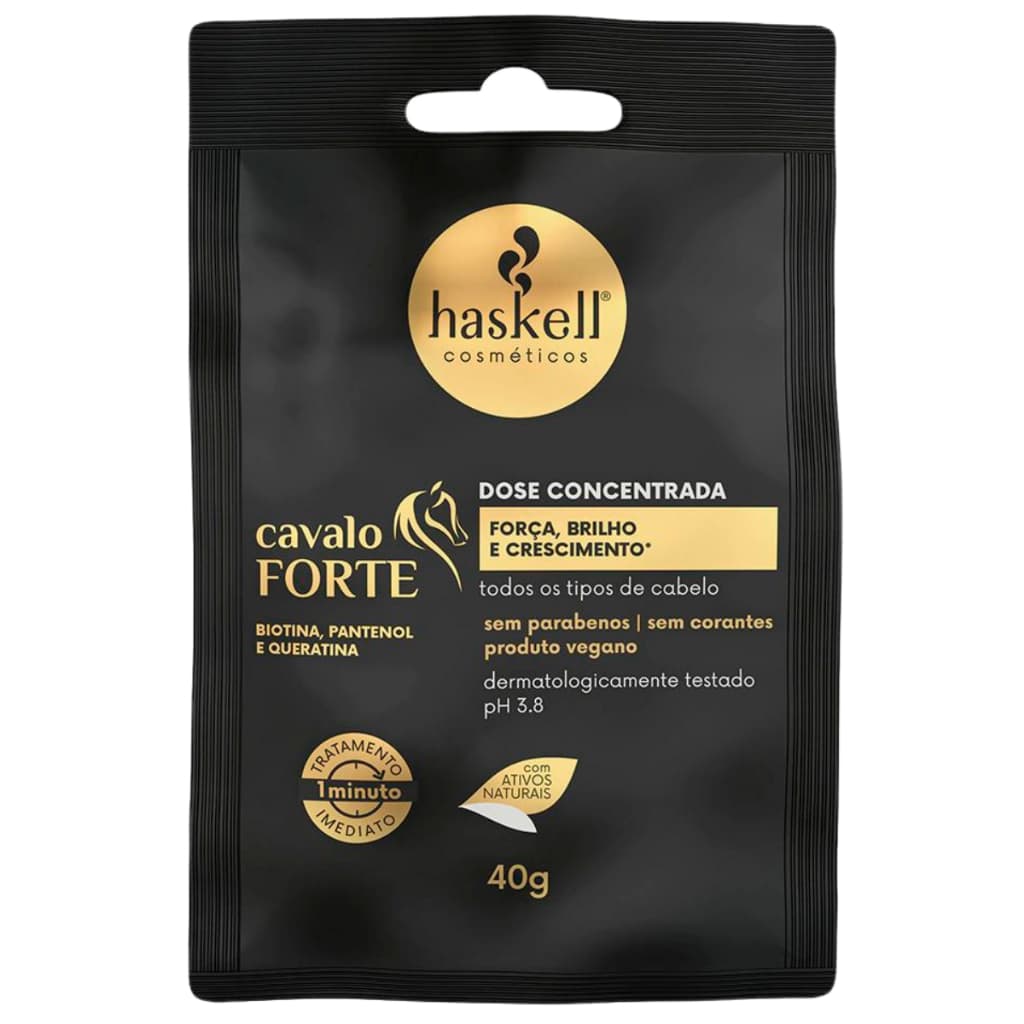 Dose Concentrada Cavalo Forte 40g, Haskell Tratamento Capilar Cuidados com o Cabelo Fios Mulher Feminino Reconstrução