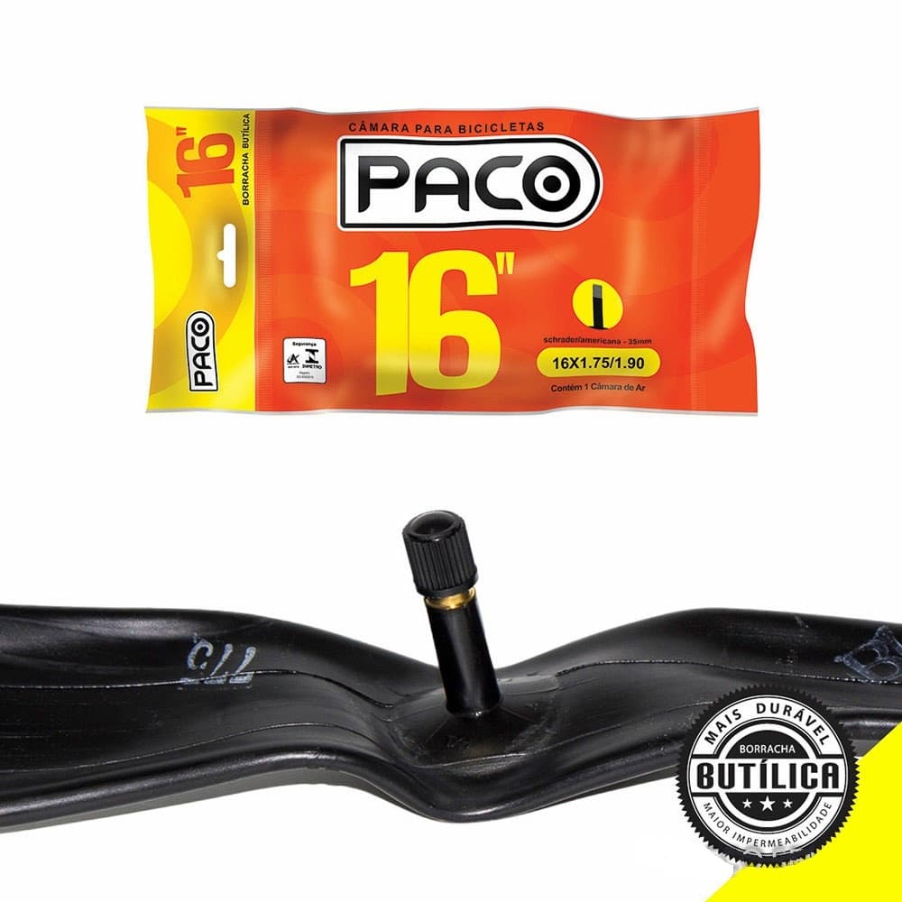 Camara De Ar Aro 16 Bicicleta Infantil Criança Bico Grosso 35mm Bike