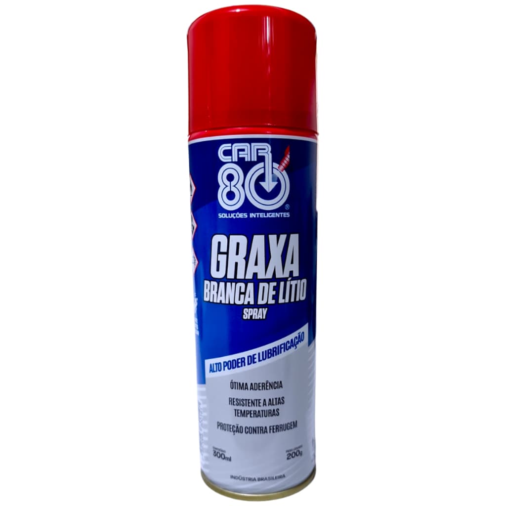 Graxa Branca Litio Spray Alta Temperatura 300ml Car80