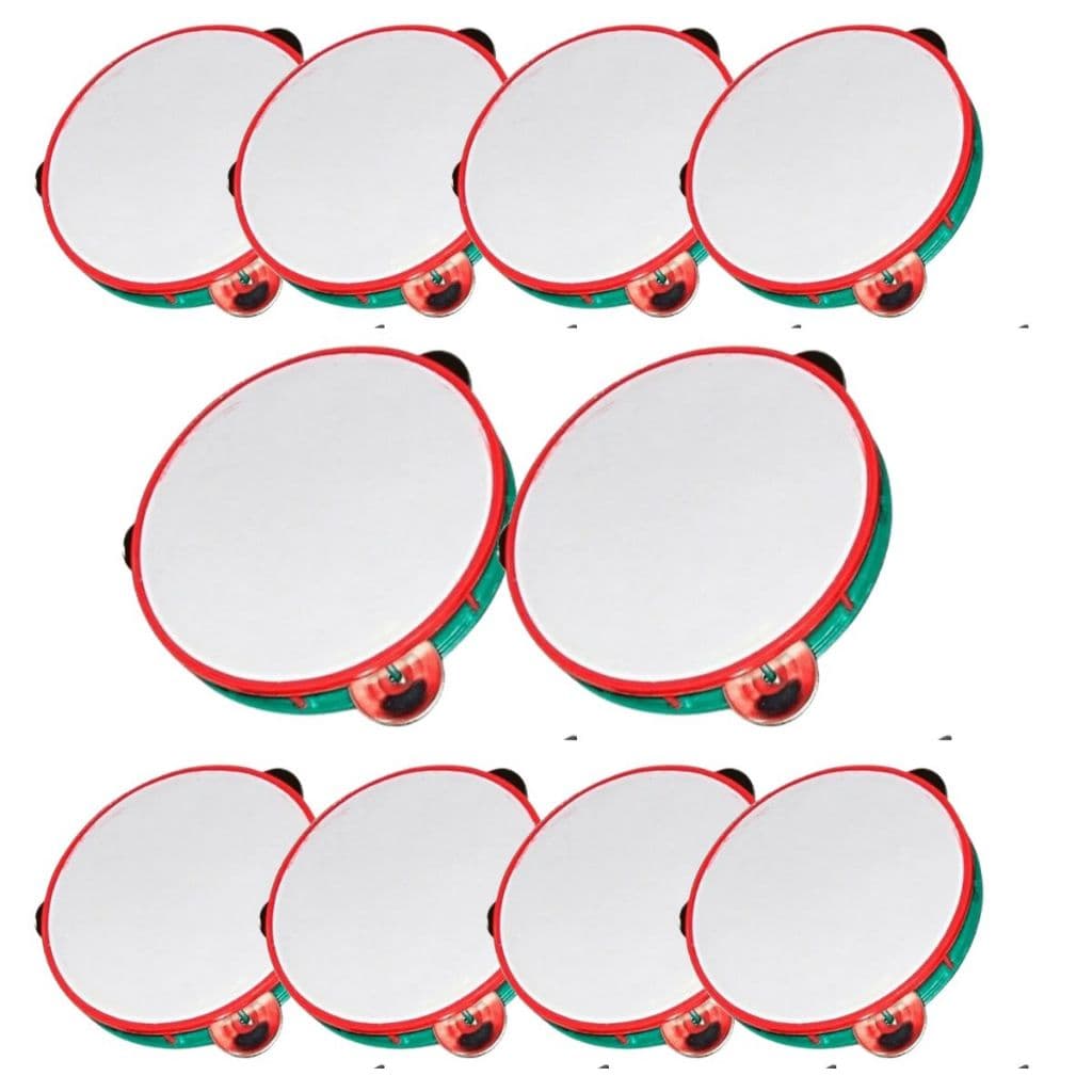 Kit 20 com Pandeiro  Brinquedo Festa  Instrumento Musical Infantil Educacional
