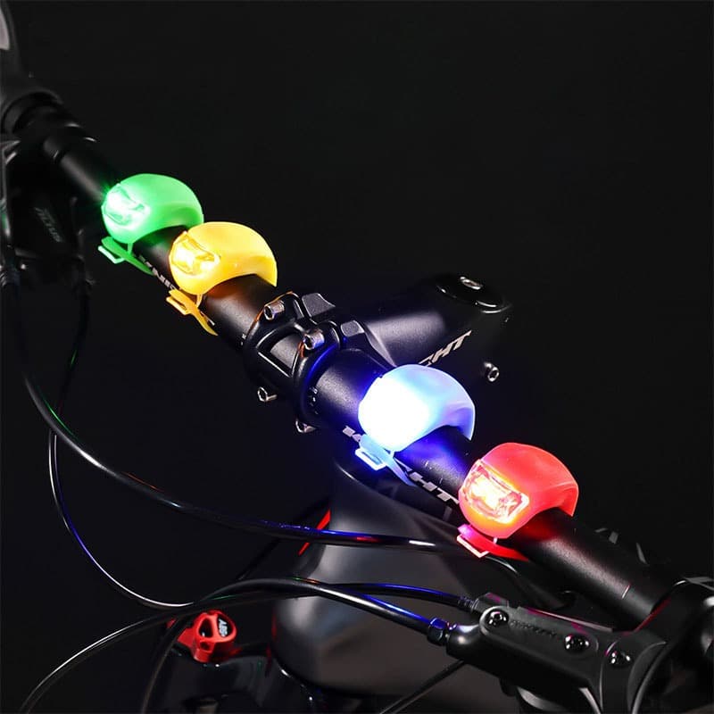 Kit 2 Lanternas De Segurança Bicicleta Led Farol Bike Par Dianteira Traseira
