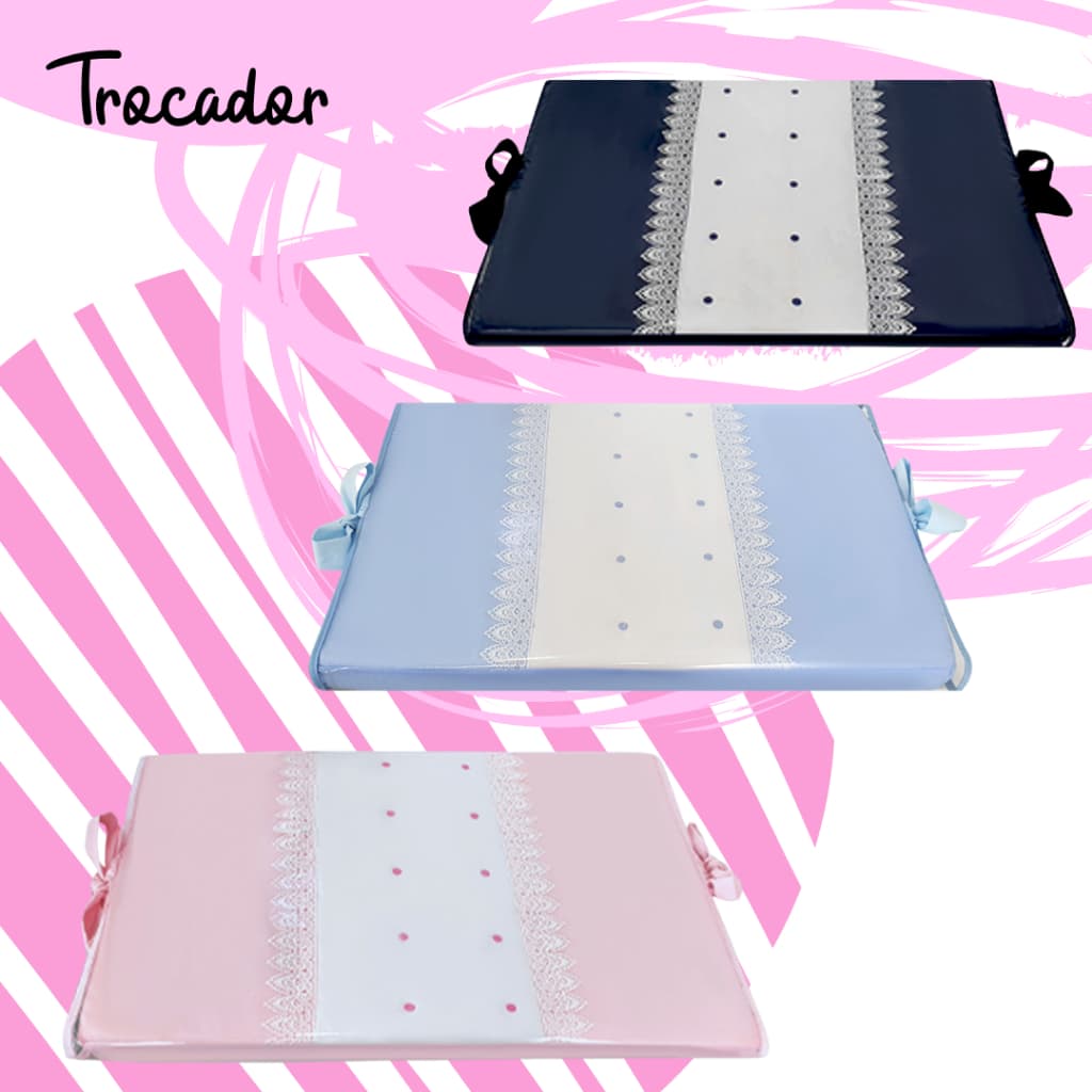 Trocador Para Cômoda Bebe com Capa Plástica Impermeável 100% Algodão