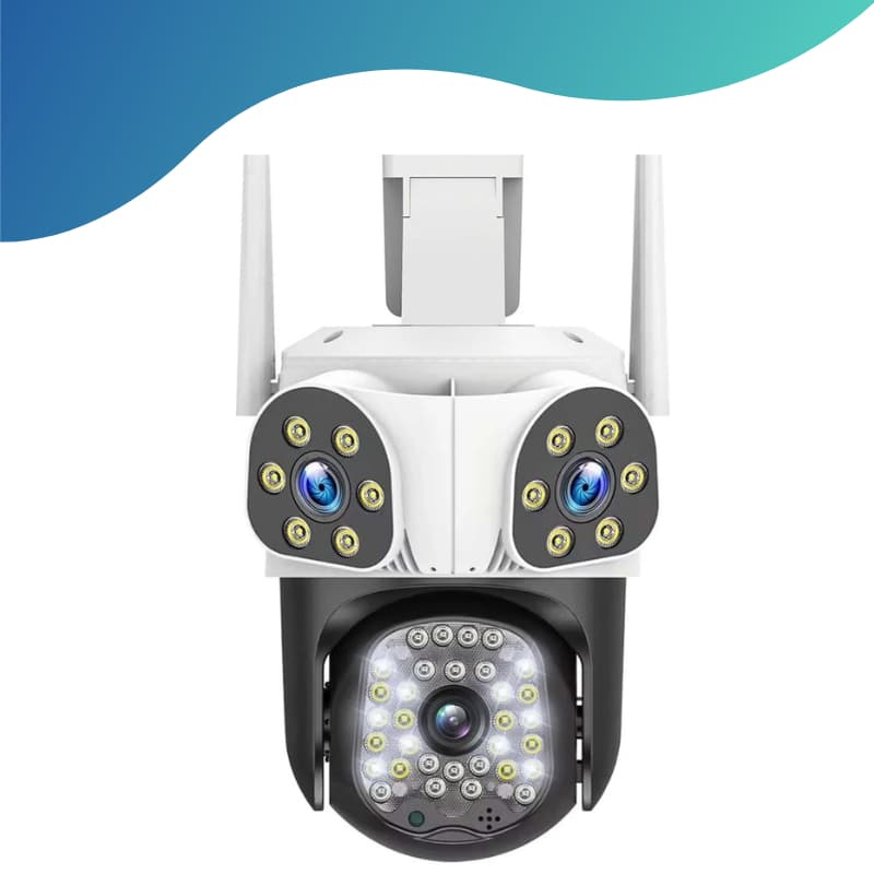 Câmera de segurança  15MP, 8k , Rastreamento de Movimento, Zoom 4X, com Três Telas