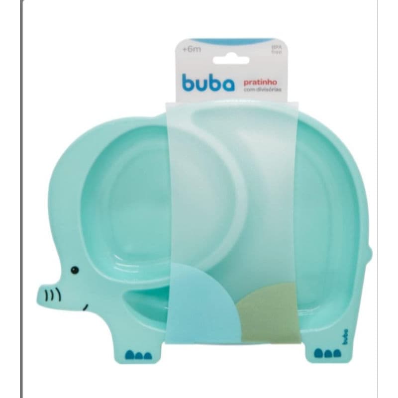 Pratinho com divisória para introdução alimentar buba