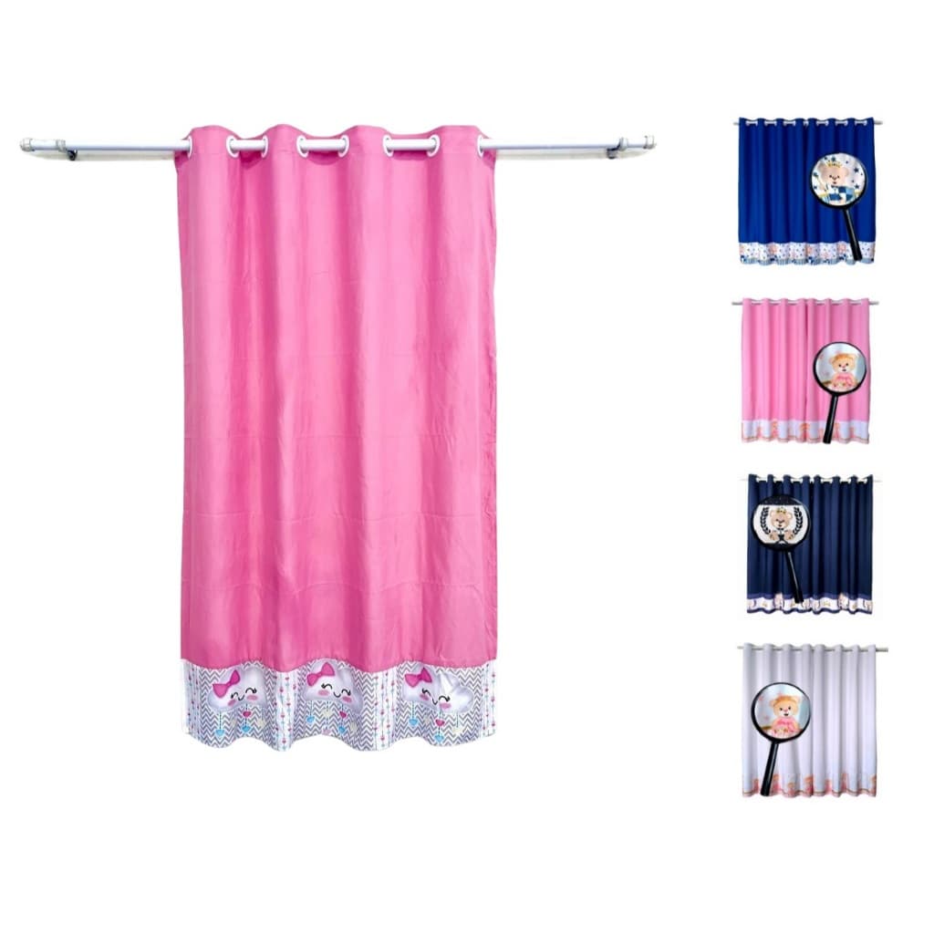 Cortina infantil folha aba unica 1,30 x 1,70 janela ou painel de mesversário