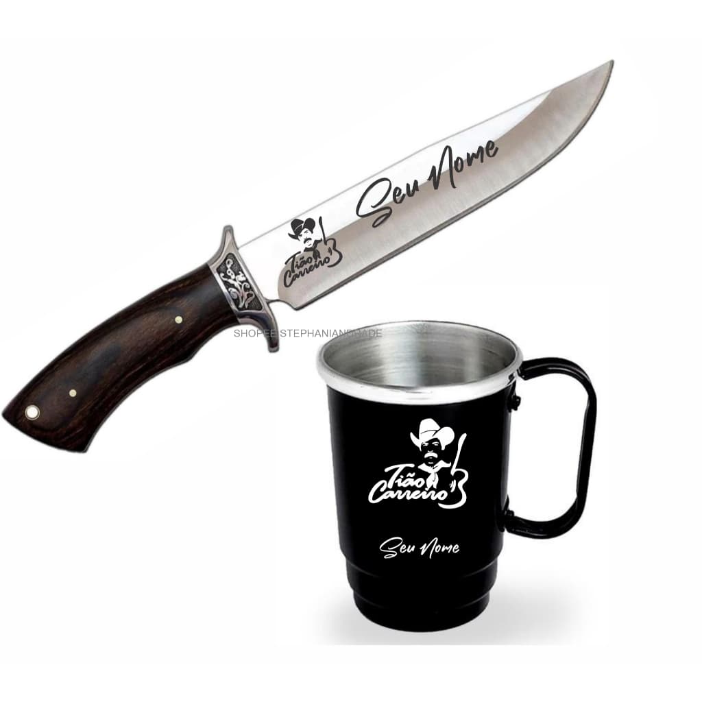 Faca com bainha e Caneca 350 ml Personalizado