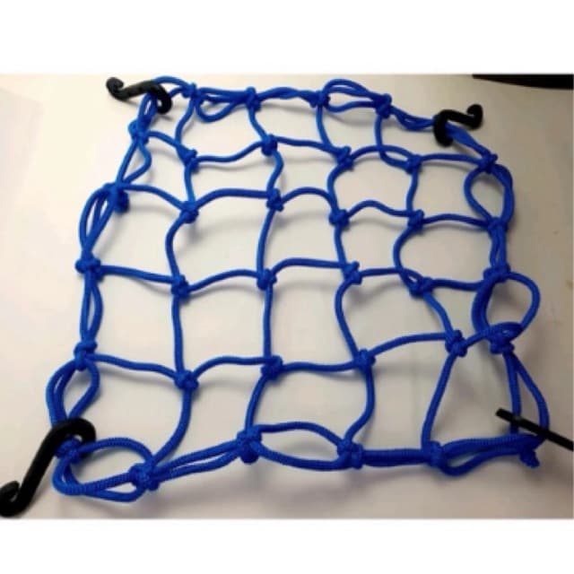 Rede Redinha Elástica Aranha capacete e Bagageiro de Moto Azul.