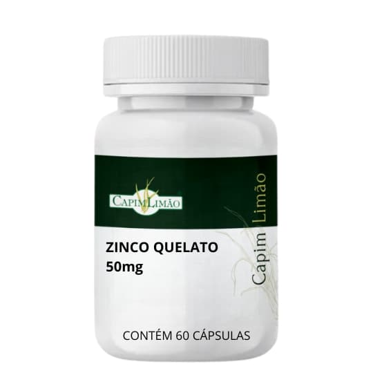 Zinco quelato 50mg 60 cápsulas