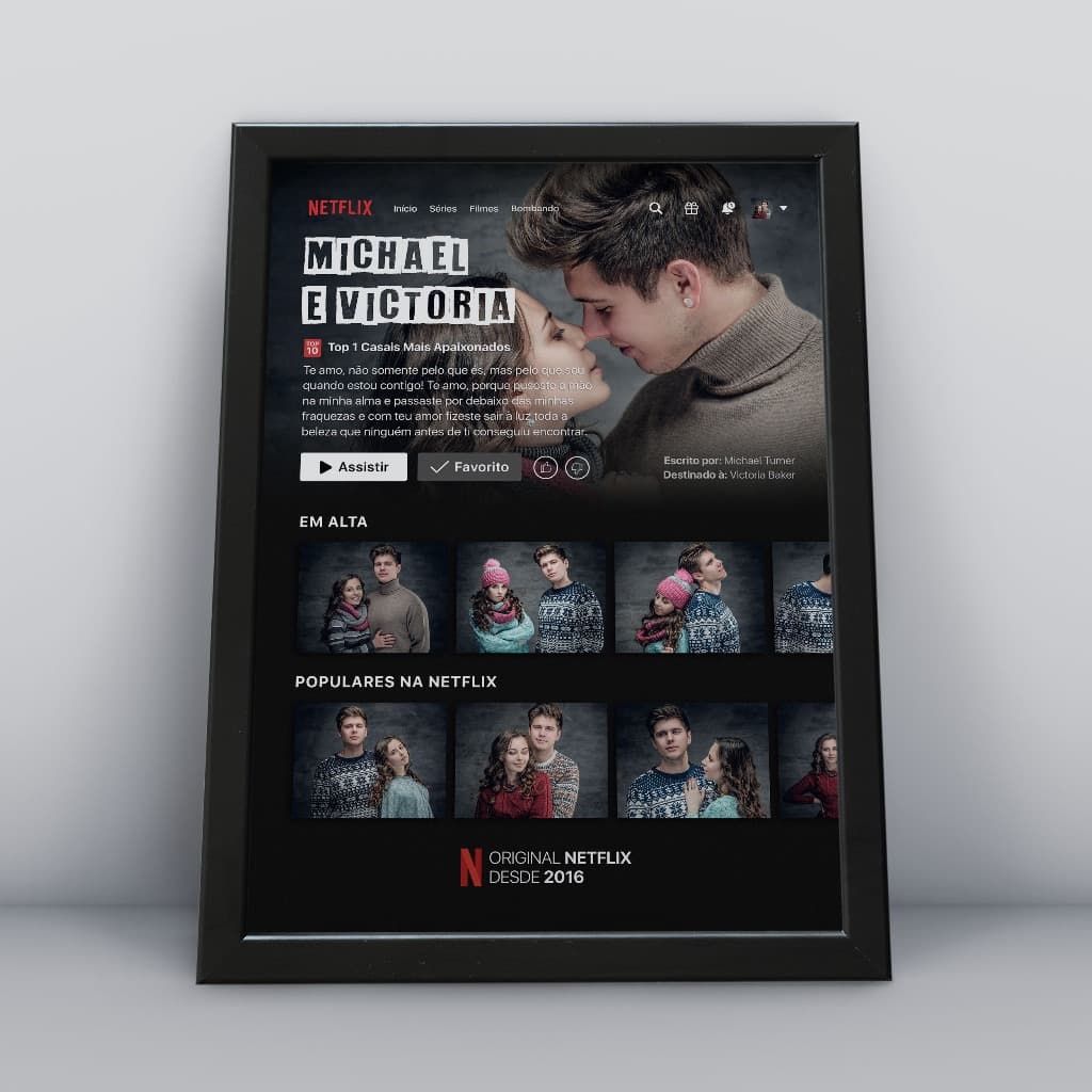 Quadro Personalizado Netflix Para Casal + De 6 Modelos