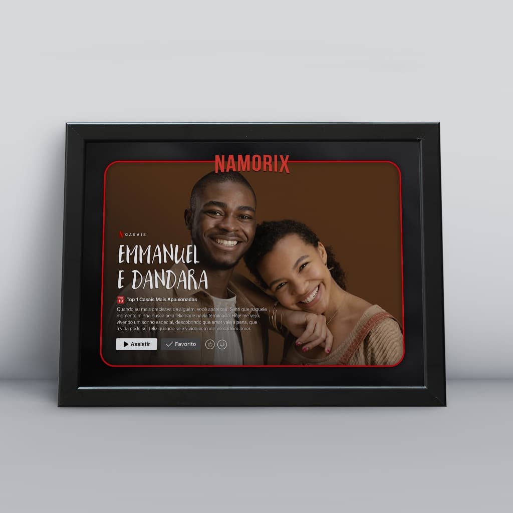 Quadro Personalizado Netflix Para Dia Dos Namorados A4 Presente