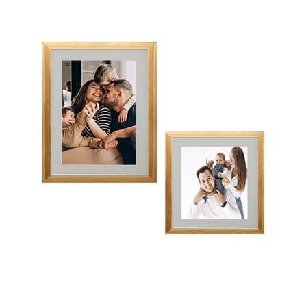KIt com 10 Quadros cor Natural (06 und 13X18 com paspatur para foto 10X15 e 04 und. 15X15 com paspatur para foto 10X10)