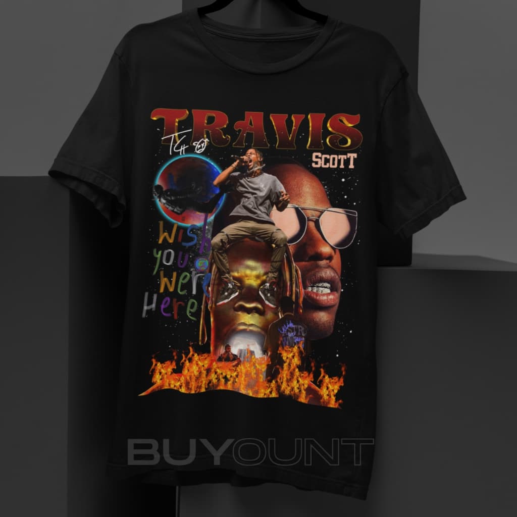 Camiseta Básica Travis Scott Wish You Algodão