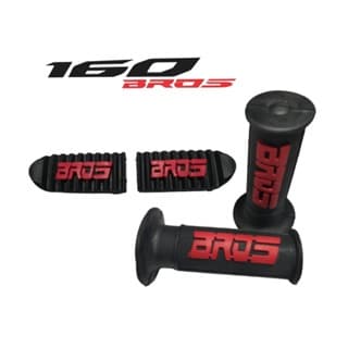Kit Manopla Punho Diamante e borracha estribo Bros Personalizada 02 Pares