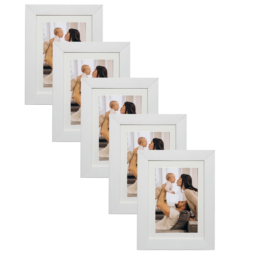 Kit com 05 Porta Retrato 19X25 com paspatur para foto 15X21 - com Vidro
