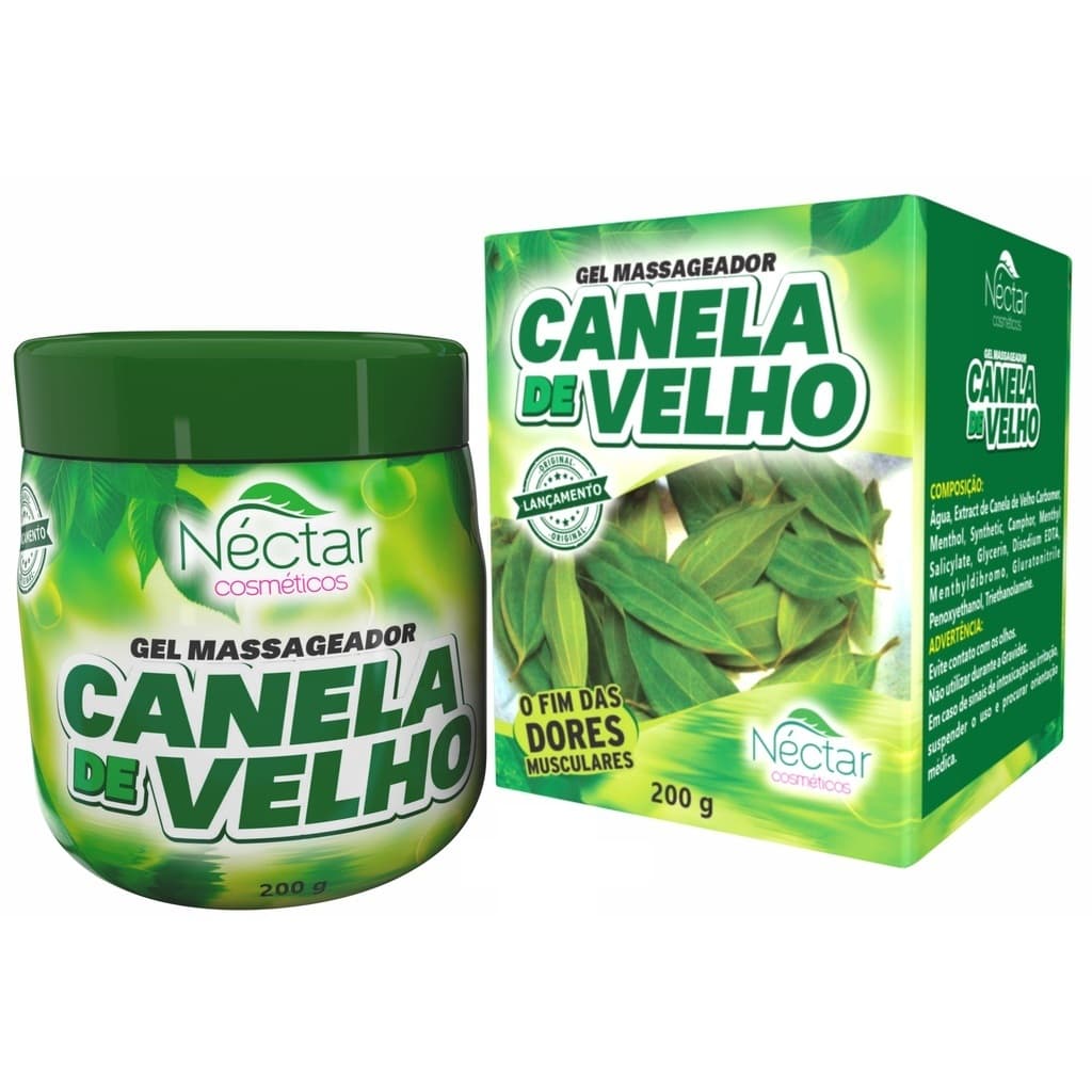 Kit c/ 3 Gel Massagem Canela de Velho 200 g - Néctar Cosméticos