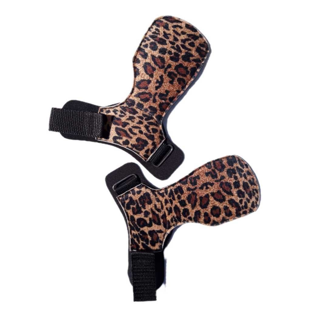 Luva Hand Grip 100% Couro sem furo com Neoprene para Crossfit e Academia Onçinha
