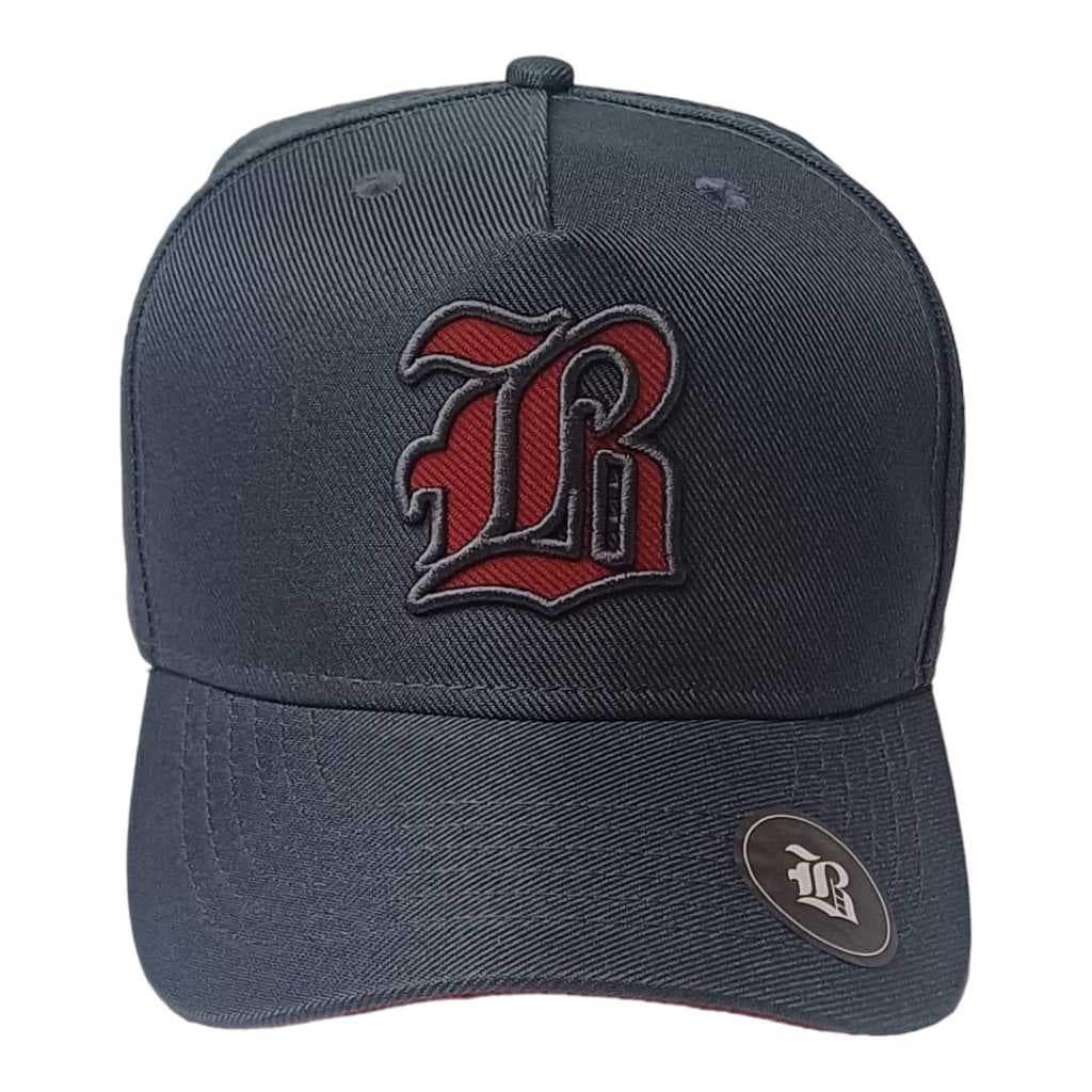 Boné Black Company Chumbo Red Snapback Aba Curva