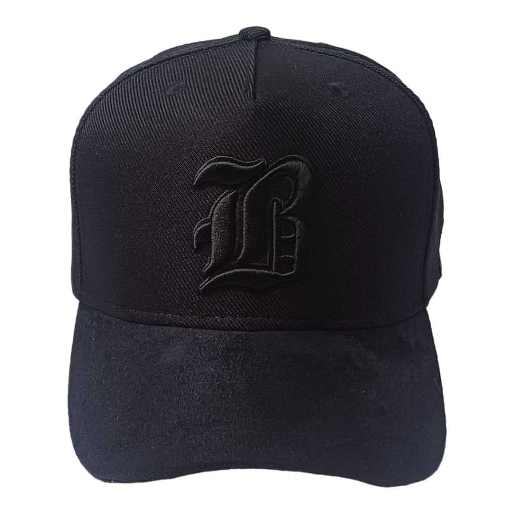 Boné Black Company Preto Bordado Basic Night Snapback Aba Curva