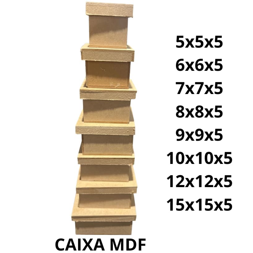 10 Caixinhas em MDF Cru Para Festa e Lembranças ARPEPEL.