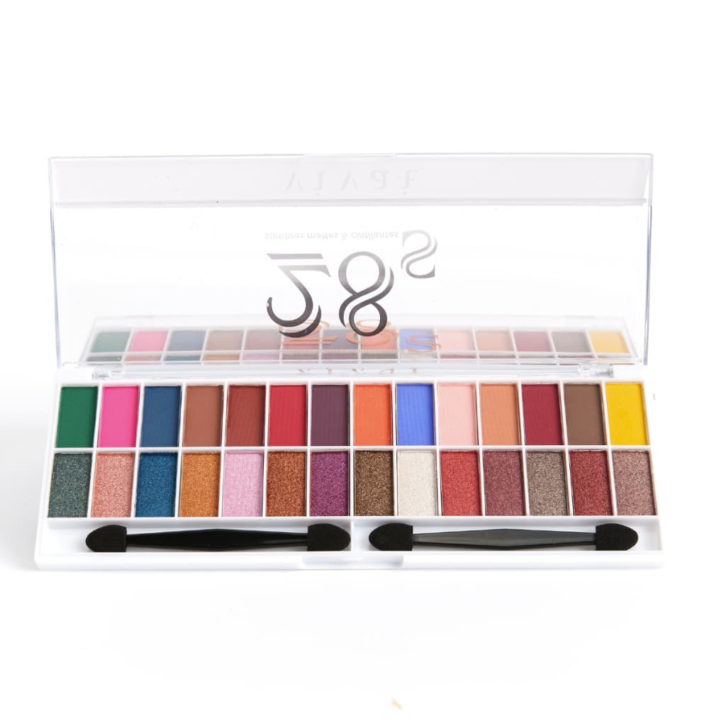 Paleta De Sombra 28 Cores - VIVAI  Maquiagem CORES LINDAS  + Pincel Incluso