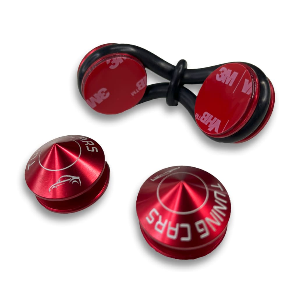 Kit Anilha Parachoque Quick Release Pontuda Vermelho