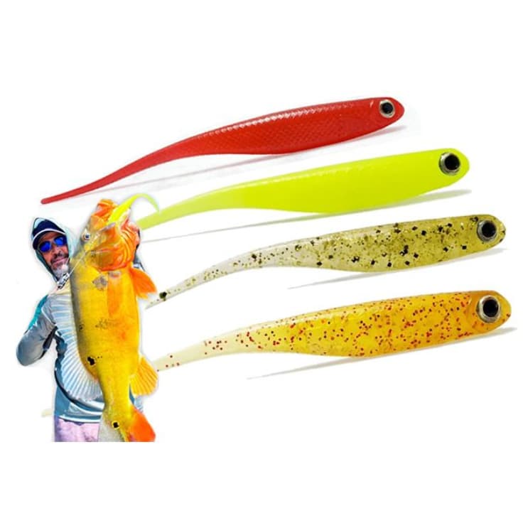 Isca Soft Shad Minnow - 14cm - Monster 3X - 3 UNIDADES - soft para tucunaré e traíra