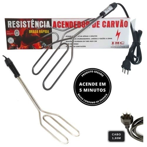 Acendedor De Churrasqueira, Acendedor De Fogão a Lenha e Lareira 127V ou 220V