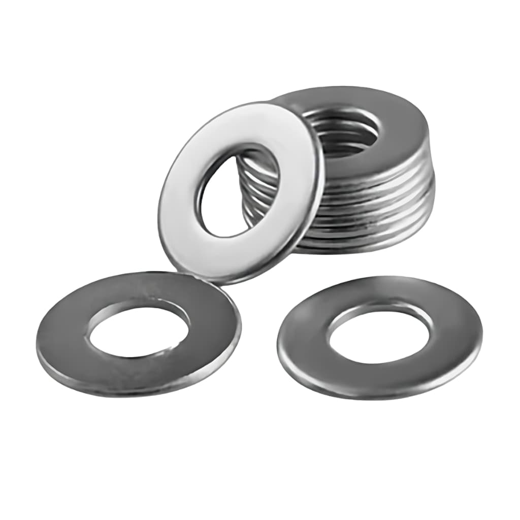 Kit Arruela Lisa M8 Inox A2/304 Com 10 Peças