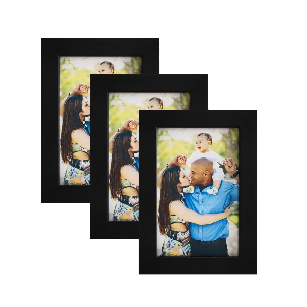 Porta retrato 10X15 - Kit com 03 unidades - com vidro