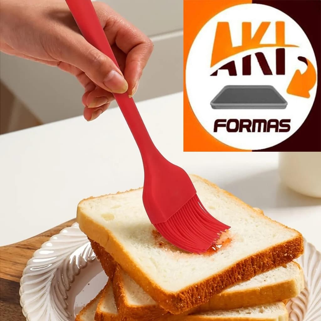 PINCEL CULINARIO EM SILICONE 21X5 CM CABO ACRILICO CORES SORTIDAS COM NOTA FISCAL