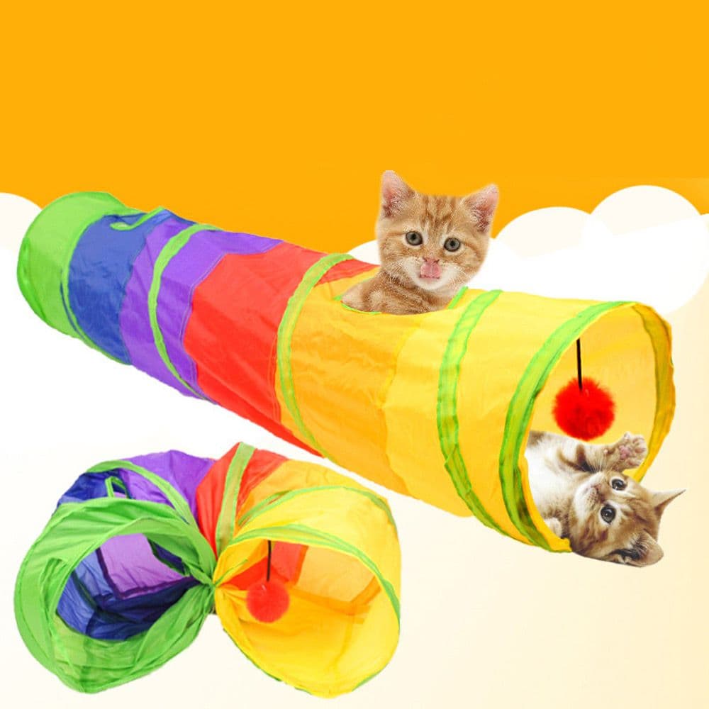 Brinquedo Para Gato e Cães Interativo Túnel Gato Cachorro Labirinto Dobrável
