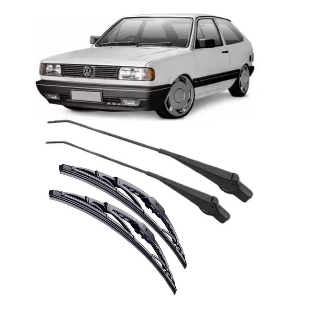 Par Braço Limpador + Palheta Gol Voyage Saveiro Parati 1980 ate 1994