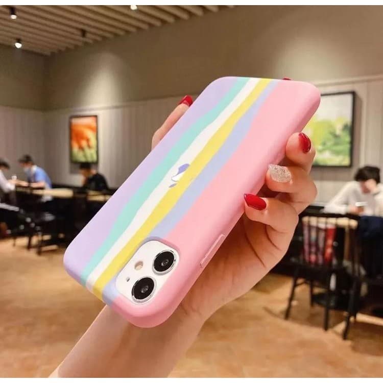 capinha Candy colors Arco íris Silicone IPhone XS / XR / 12 / 12 Pro Max