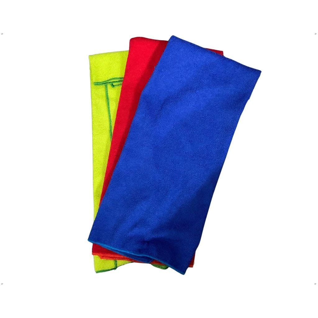 Kit 3 Pçs Toalhas Pano Microfibra Multiuso 50X50cm Limpeza em Geral Macio e Alta Absorção