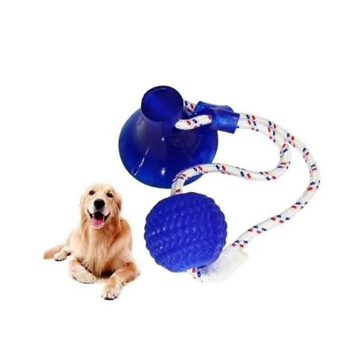Brinquedo Mordedor Interativo Corda Com Ventosa Gruda no chão Para Caes Cachorro Pet Cabo de Guerra.
