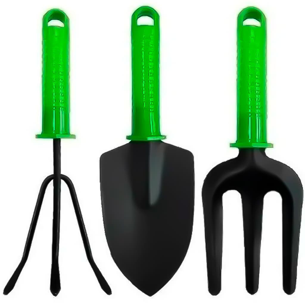 Kit De Ferramentas Para Jardim Jardinagem 3 Peças Garfo Rastelo Pá Ancinho Casa Horta Prático Útil