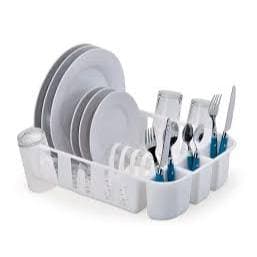 Escorredor De Pratos Talheres E Copos 42,5Cm Plástico Talheres Pia  - Design Moderno e CompactO
